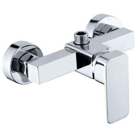 Robinet de douche mural chromé moderne avec mitigeur de douche pour eau froide et chaude