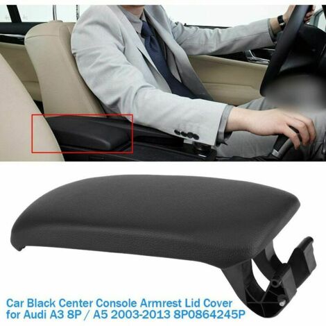 Garniture Console Centrale + Accoudoir Audi A5 8F 2012-17 - Cuir Noir D'Origine