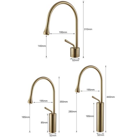 Robinet De Salle De Bain Cascade Noir, Robinet De Salle De Bain En