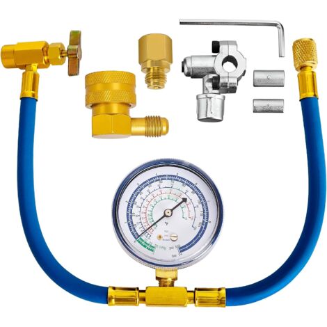 Kit De Tuyaux De Charge Auto-scellants Pour Réfrigérant R1234yf - Avec Jauge De Pression Pour Voiture