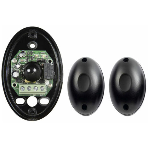 Housecurity – Photocellule infrarouge câblée pour motorisations – Détection jusqu'à 20m – Alimentation 12-24V – Installation verticale recommandée