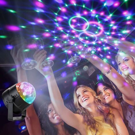 Boule à Disco LED Avec Haut-Parleur Bluetooth - Effets Lumière 7 Couleurs, Alimentation USB-C, Pour Fêtes - 3
