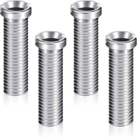 Litzee – Lot de 4 vis de panier d'évier 45 mm – Acier inoxydable – Vis à tête creuse – Fixation pour bouchon de filtre de lavabo (1/6)