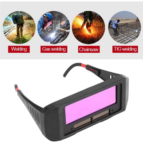 Lunettes de Soudure Masque pour Protection Yeux de Soudage Auto-assombrissantes MIG Lunettes de protection Anti-brouillard