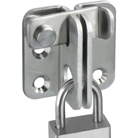 Litzee – Verrou de porte coulissante antivol – Acier inoxydable brossé – Épaisseur 2mm – Sécurise fenêtres et placards – Résistant aux conditions humides - EMS3001-B (1/5)