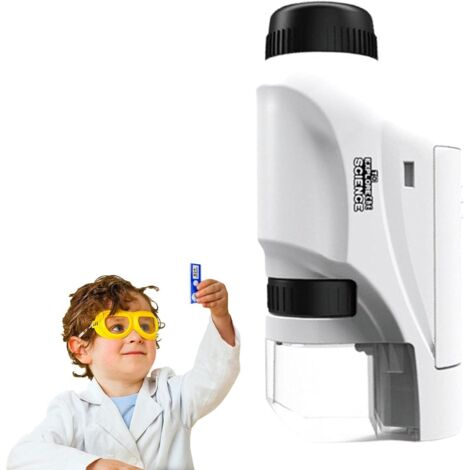 Microscope Portable Enfants 500X - Écran IPS 2" - Jouet Éducatif Science Exploration