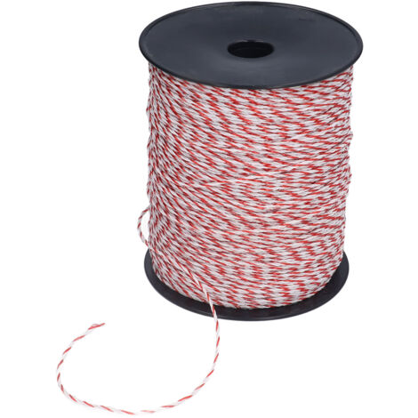 Fil de clôture électrique, rouleau de fil de clôture pour bétail portable de 500 m, corde conductrice en acier inoxydable, fil de clôture électrique pour chevaux de ferme, moutons, chèvres.