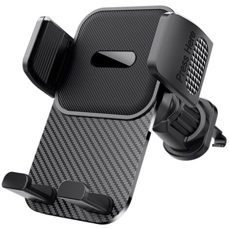 Support Téléphone Voiture [Clip de Qualité Militaire] ,Porte Téléphone Voiture Rotatif à 360 ,Degrés ,pour Grille D'aération de Voiture Support GPS Voiture ,pour Smartphone iPhone Android (Noir) (1/5)
