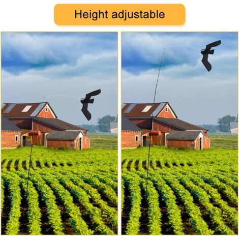 Gardigo Cerf-Volant Anti-Oiseaux Avec Mât 9m - Épouvantail Rapace Pour Jardin Et Verger