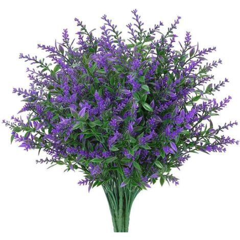 Plantes Et Fleurs Artificielles D'ExtéRieur 12 Paquets, Fausses RéSistantes Aux UV Pour La