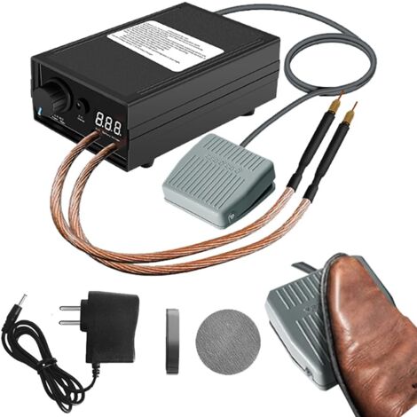 Soudeuse par Points Réglable, 8000W Mini Portable Soudeuse par Points avec Ecran LCD Équipement de Soudage par Points Portable Batterie Stylo à Dégagement Rapide Feuille de Nickel
