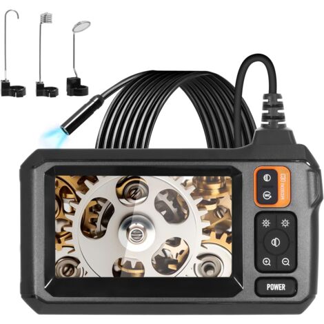Industrial Endoscope Camera with -1M Flexible Cable, 1080P HD 8mm IP67 Waterproof Camera with 4.3" IPS Screen, 8 LED Lights, No App Required (1/5)
