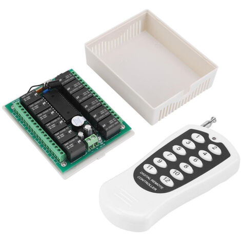 Relais Télécommande Sans Fil - Récepteur Et Émetteur 4V-12V DC - Pour Portail, Porte, Éclairage - Apprentissage Code