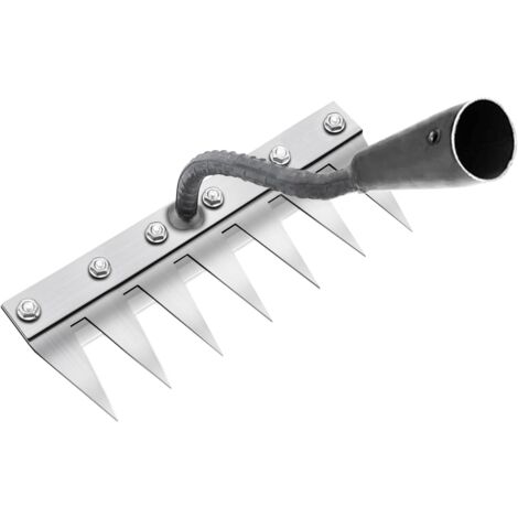 Rateau de Désherbage Outils Jardinage 7 Dents en Acier, Houe Jardinage, pour Désherbage/Ameublissement du Sol/Semis (sans Bâton)