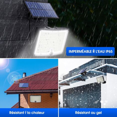 2 Spots Solaires Extérieurs KagoLing 202 LED - Détecteur Mouvement - 3 Modes - IP65 étanche - Pour Jardin, Garage