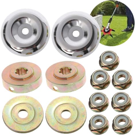 8 PiècesTête de Débroussailleuse Universelle Accessoires avec 5 Pièces Ecrous de Fixation Tête de Coupe Bordure pour Débroussailleuse Stihl (1/5)