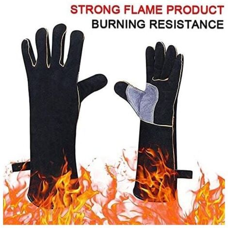 Ahlsen Reboot Gants de soudage gants résistants à la chaleur gants anti-feu pour brûleurs à bois