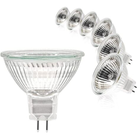 Ampoules Halogènes, Ampoule Spot MR16, Ampoule 12V 35W, Ampoule gu5.3 Ampoule MR16 Dimmable, 2 Broches Ampoules Halogène Blanc Chaud 2700K, Pack de 6 [Classe énergétique G]