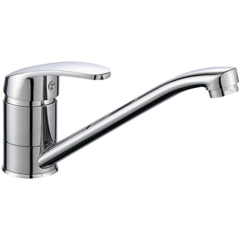 Robinet mitigeur d'évier de cuisine – Robinet de caravane basse pression avec bec pivotant à 360°, design monobloc à levier unique pour cuisine, bar et utilitaire-Robinet à eau froide uniquement (1/4)