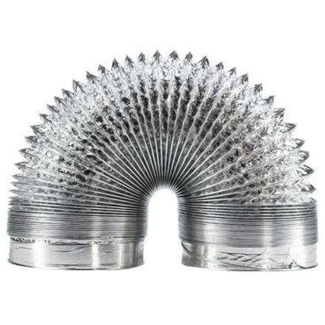 Tuyau ventilation en aluminium de 150 mm pour hotte aspirante, ventilateur tubulair(5 mètres de longueur)