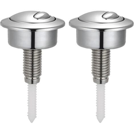 Lot de 2 boutons poussoirs à double chasse d'eau pour réservoir de toilettes Siamp pour Optima 49 Bouton poussoir à double chasse d'eau pour Twyford Vitra