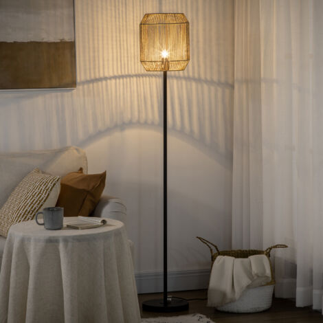 Lampadaire sur pied salon abat-jour en corde de papier design naturel base E27 Max. 40W - Ø 26 x 164H cmLampadaire d'extérieur (1/5)