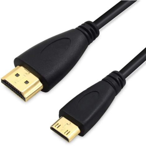 Câble MINI HDMI haute vitesse haute définition, Full HD 3D / Mini HDMI C mâle vers HDMI A mâle - 1,5m