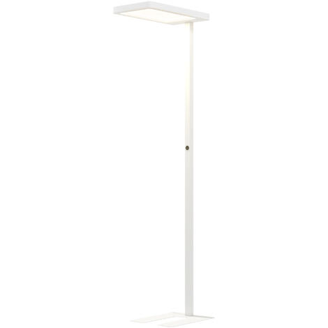 Lampadaire d'intérieur Lampadaire sur pied salon LED dimmable spectre complet pour le soin des yeux télécommande 60 x 32 x 196 cm blanc