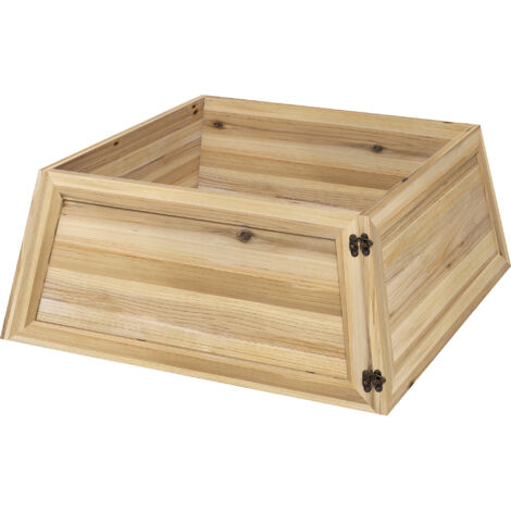 Autre décoration pour Noël Jupe de sapin de Noël 65 x 65 cm, collerette de sapin en bois de sapin naturel (1/5)