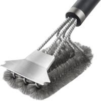 Brosse de nettoyage Grattoir pour Plancha, Grattoir Plancha pour Plaque INOX Grattoir Plancha Professionnel Grattoir Plancha avec Poignée, Grattoir Plancha INOX, Outil de Nettoyage de Grattoir de Gril