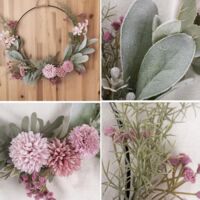 Couronne Fleurs Artificielles Jaunes - Déco Murale Porte Entrée Longue Durée
