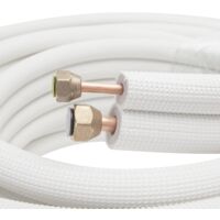 Liaison frigorifique tuyau de cuivre 1/4" et 3/8" – Tube isolant thermique 7M – Anti-âge et protection UV – Pour climatiseur mini-split