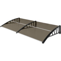 Marquise Auvent de porte toit marquise en polycarbonate auvent de porte d'entrée bord en aluminium contre la pluie et UV