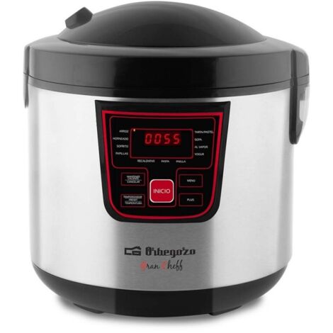 Orbegozo MCP 6000 - Máquina de cocinar programable, 11 programas, pantalla LCD, 5 L de capacidad, temporizador, recetario, 8436044539749