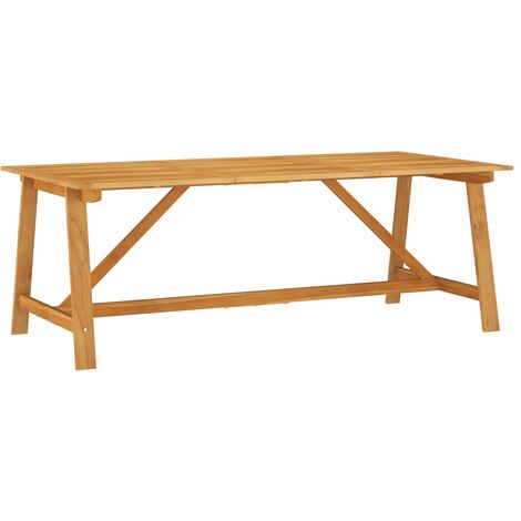 Mesa de comedor para jardín 206x100x74cm acacia madera (1/5)