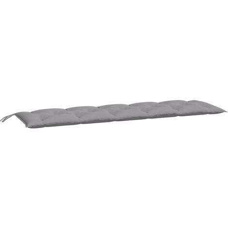 Almohada de banco de jardín 180x50x7cm tela de oxford gris