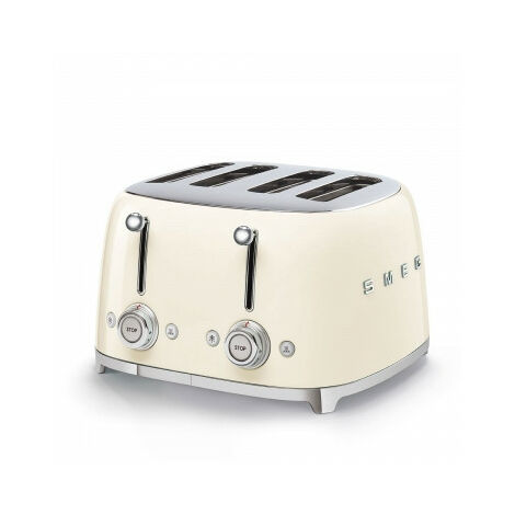 TOSTADOR SMEG TSF03CREU CREMA, 4x4, 6 NIVELES TOSTADO, 2000W.
