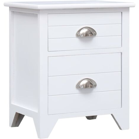 Cabeceira Table 38x28x45 cm Madeira Paulownia Branco (1/5)