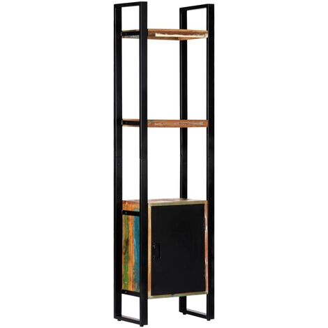 Estantería decorativa - vidaXL Estantería de madera maciza reciclada 45x30x171 cm - Estantería de madera con puerta