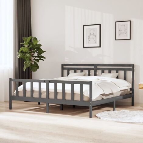 Estructura de cama de cama 200x200 cm gris (1/5)