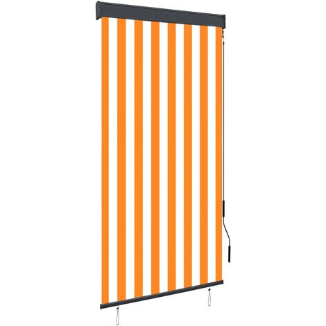 Rollo blanco y naranja de 80x250 cm