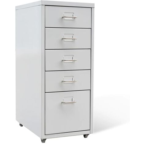 Armario archivador 5 cajones acero gris 68,5 cm vidaXL