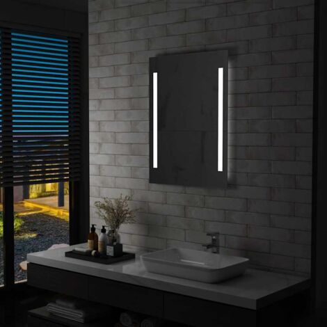Espejo de pared LED para baño de 60x80 cm (1/5)