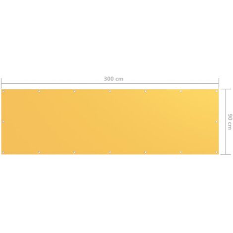 Pantalla de porche de 90x300 cm Oxford Amarillo