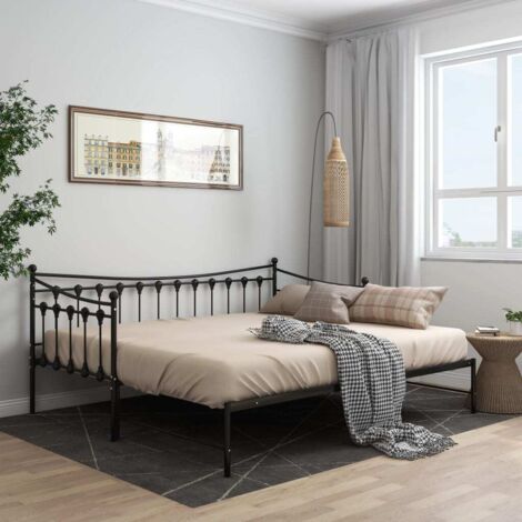 Sofa -Cama Structure tirando 90x200 cm de metal negro - 346135