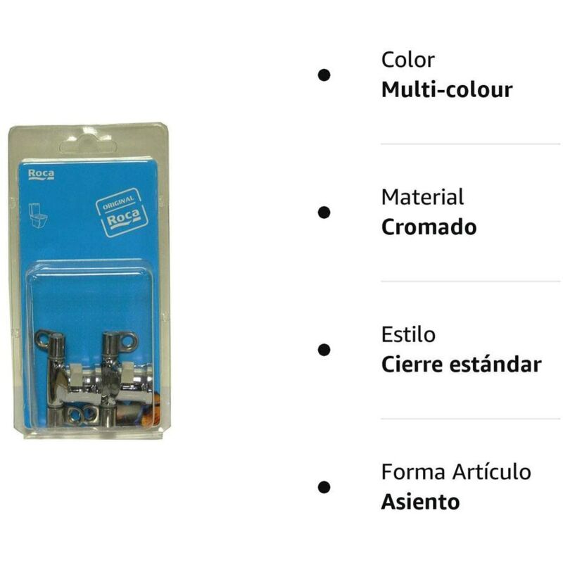 Embouts De Charnière Pour Lunette WC Roca DAMA Giralda Senso | Kit 4 Pièces En Laiton Chromé, Référence AI0001100R