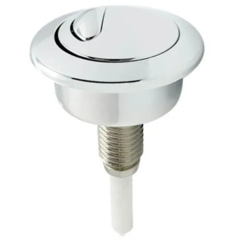 Bouton Poussoir Double Chromé 48mm Pour Valve Siamp Optima 49 - Remplacement Chasse D'eau