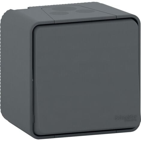 va et vient lumineux led gris saillie mureva styl ip55 ik08