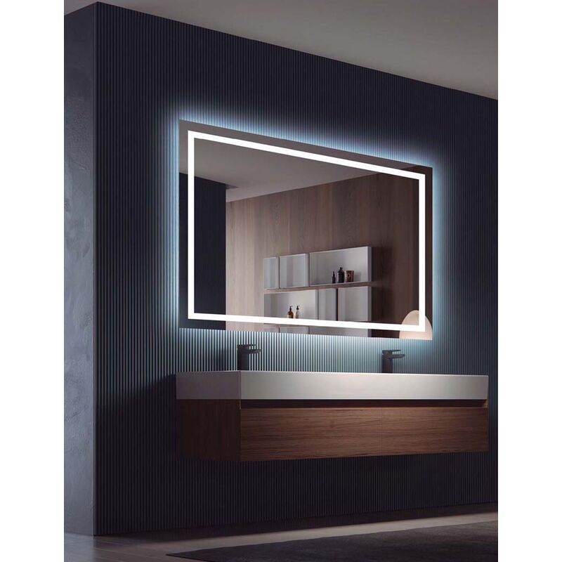 Espejo de baño MALTA de LEDIMEX con luz LED y espejo de aumento x5