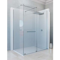 Mampara de ducha angular de 2 hojas fijas y 1 puerta corredera. - Cristal 8 mm con ANTICAL INCLUIDO - Modelo IRATI Medida (80 X 80) - CRISTAL DECORADO 21